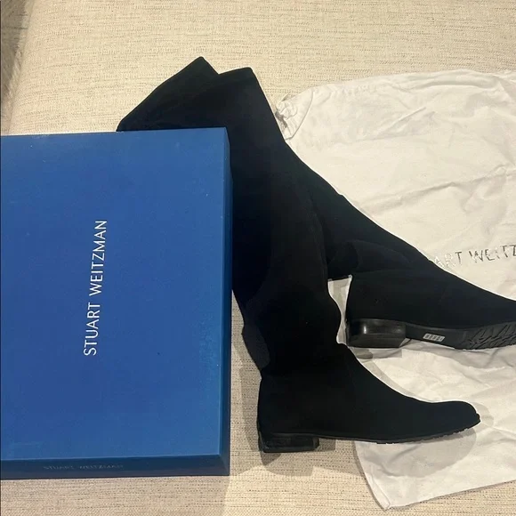 Stuart Weitzman Lowland Suede Thigh High Boots - Picture 3 of 5